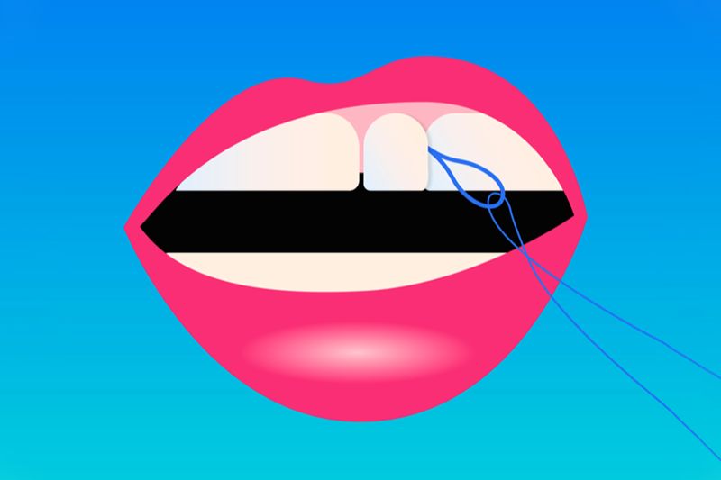 Flossing with dental retainers