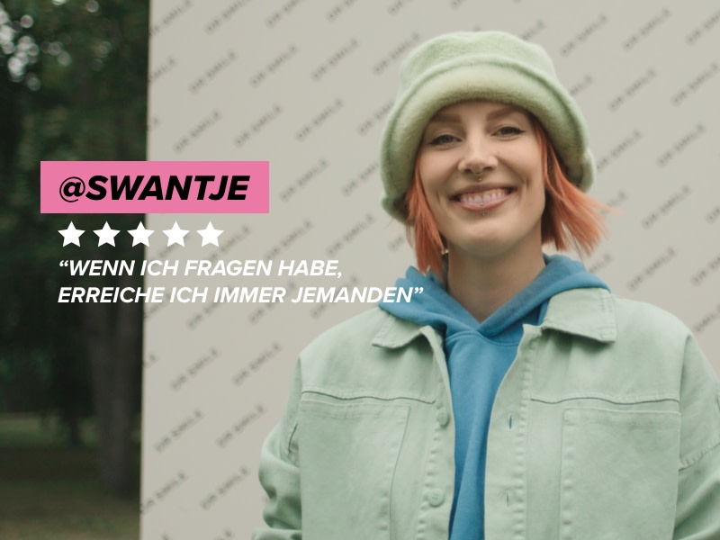 DR SMILE Testimonial Review Swantje