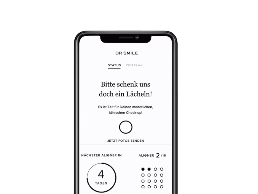 DR SMILE App Begleitung Behandlung