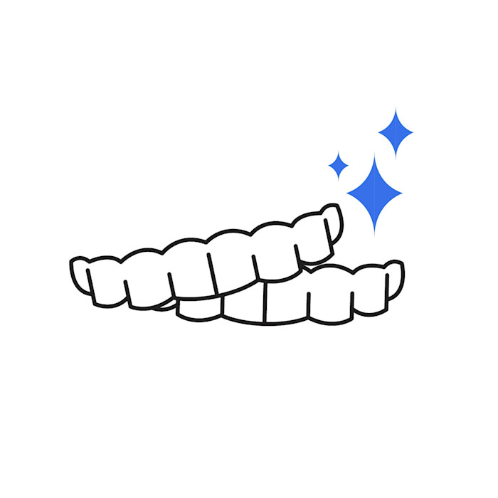 Illustrazione allineatori puliti