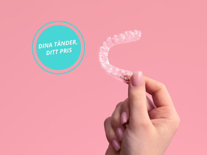 Hand with aligner and bubble