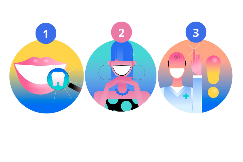 Ilustración con beneficios de la ortodoncia para adultos