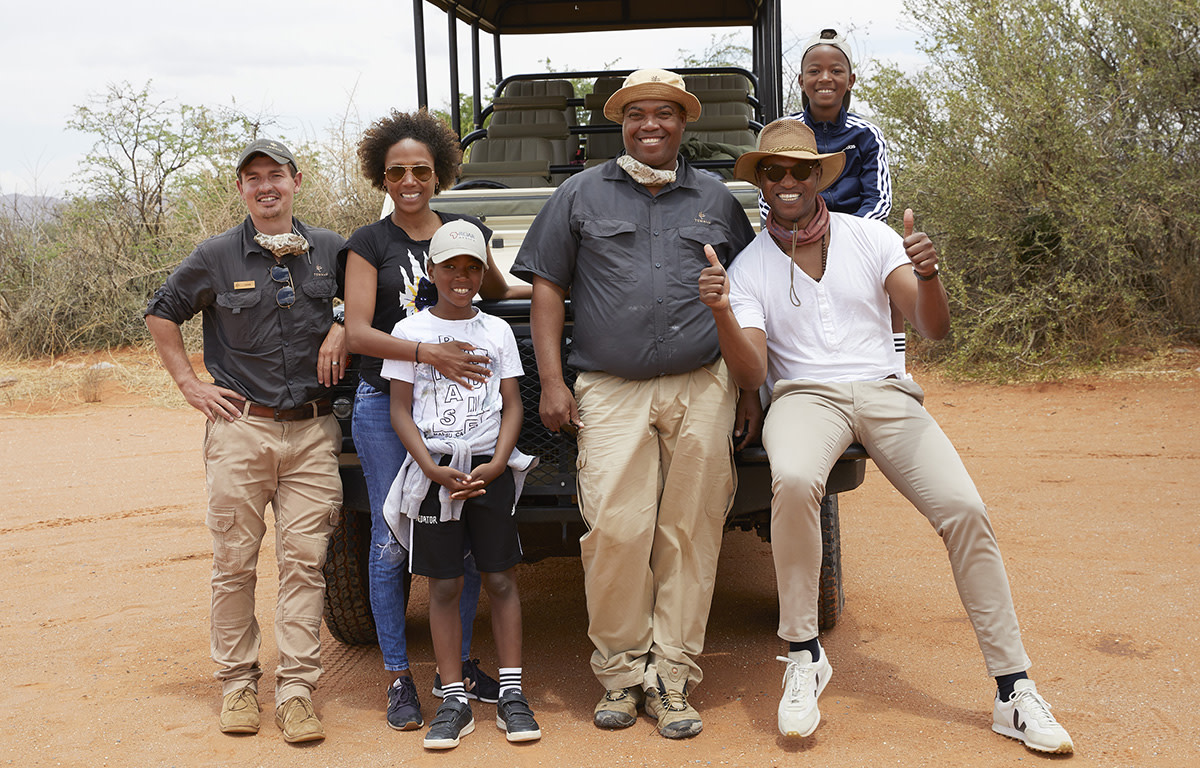 Tswalu - family photo on safari 