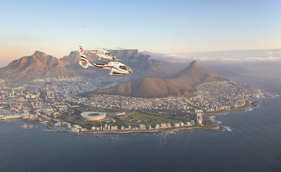 Helicopter trip, Cape Town