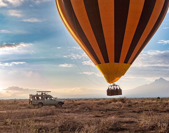 Hot air balloon safari in Kenya