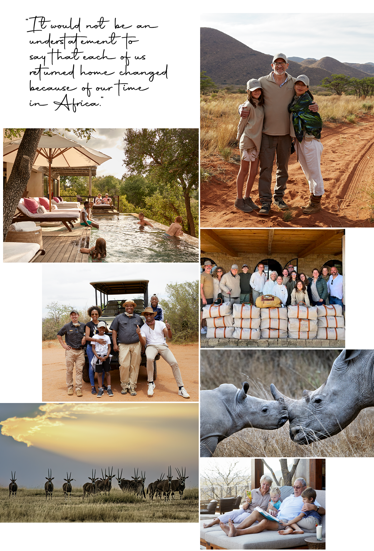 family safaris collage