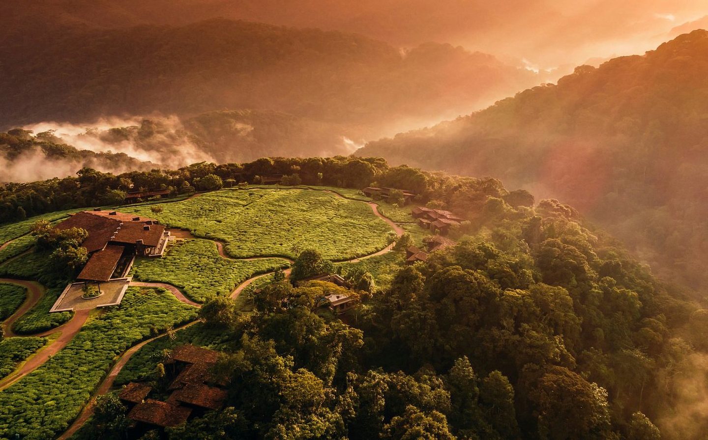 One&Only Nyungwe House ExteriorLodgeAerial View Rwanda