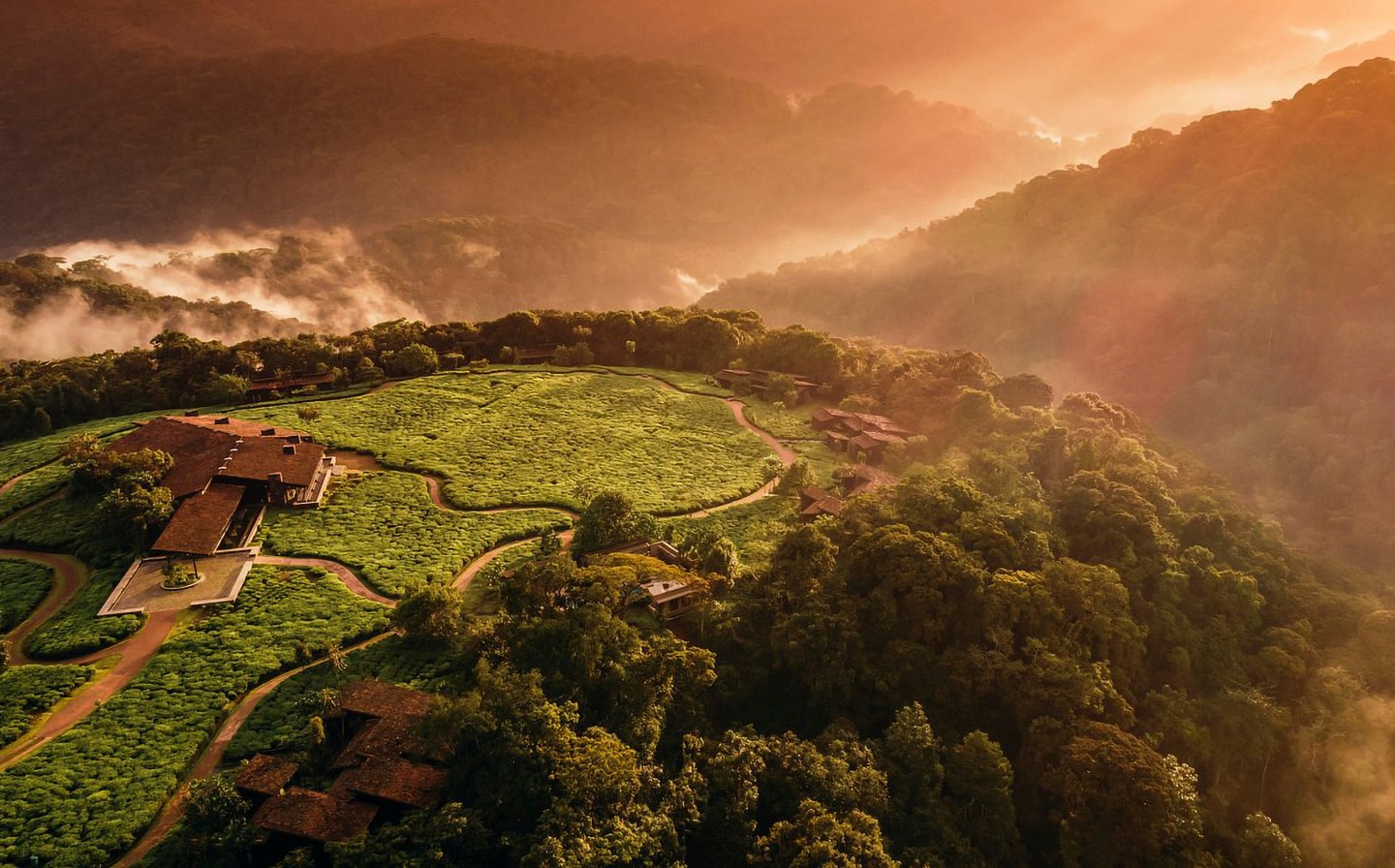 One&Only Nyungwe House ExteriorLodgeAerial View Rwanda