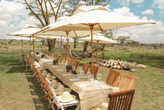 Segera riverside picnic long table Kenya AR