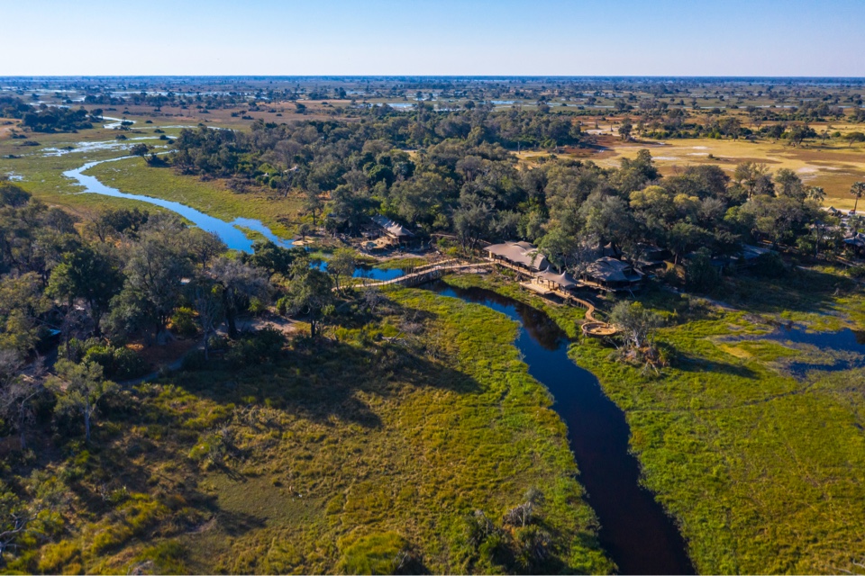 Xigera Safai Lodge Exterior Aerial View Botswans XSL