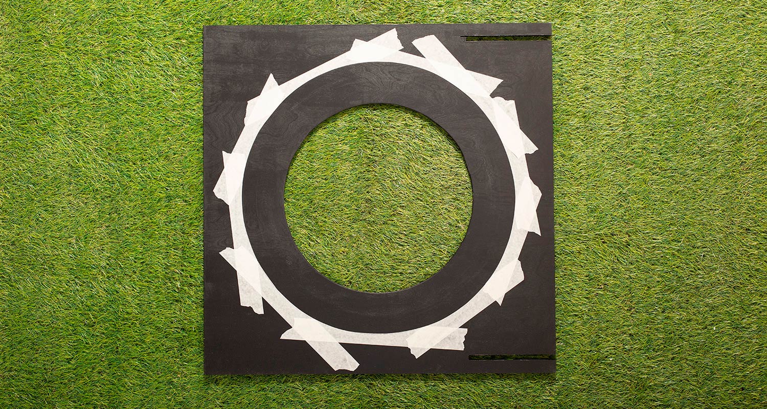 Tarkkuusseinä ja tarkkuusseinän rakentaminen itse onnistuu K-Raudan ohjeilla. Kuvassa tarkkuusseinän rakennusvaihe 4.