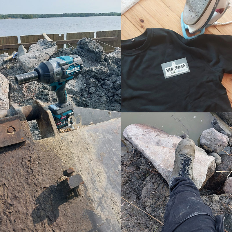 Testissä ammattilaisella Makitan iskevä mutterinväännin TW002GZ 40V XGT sekä Cervan työvaatteet ja turvakengät Cerva X-506 musta. Tuotteita myy K-Rauta.