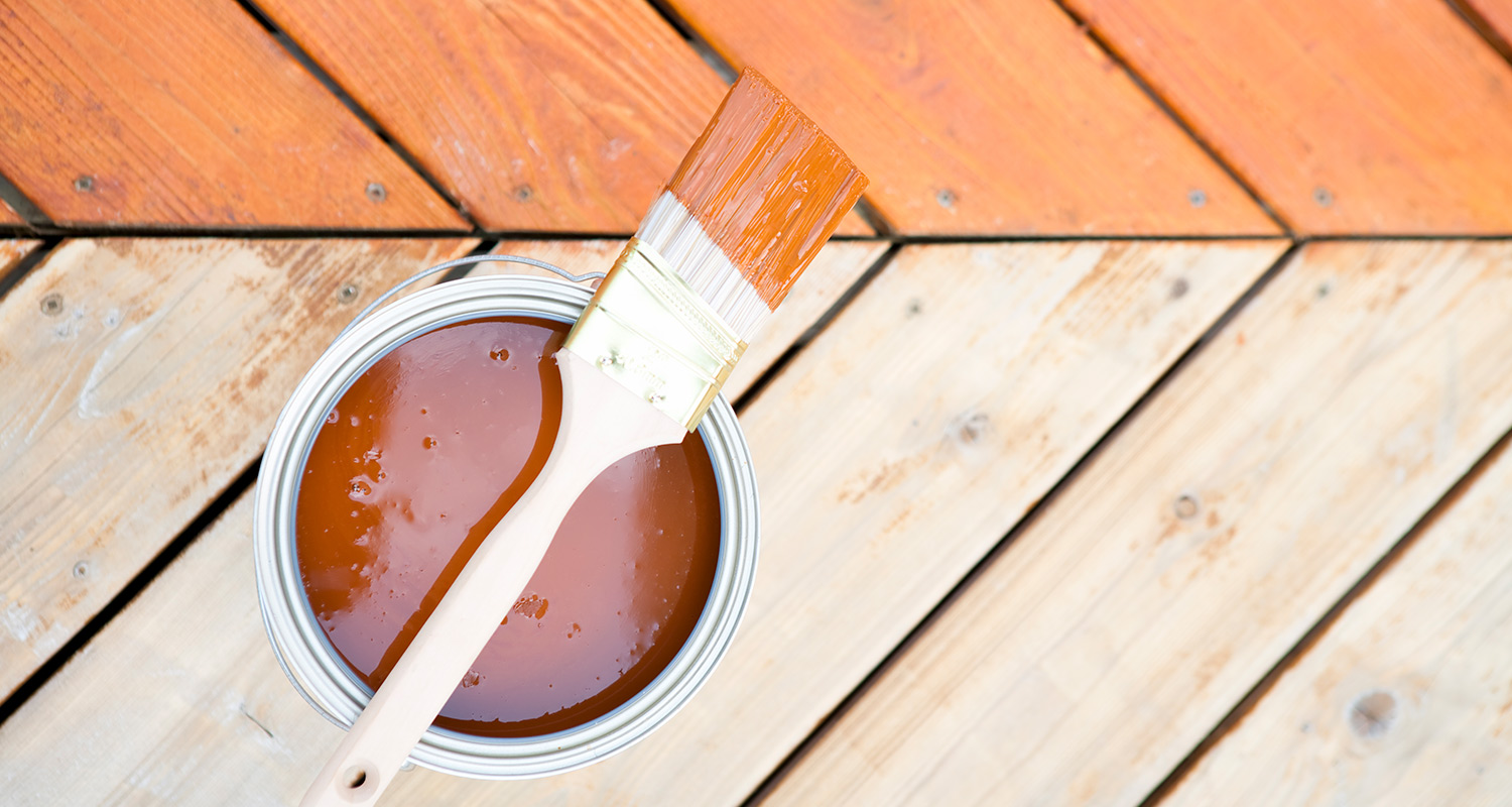 Terassin käsittely menossa