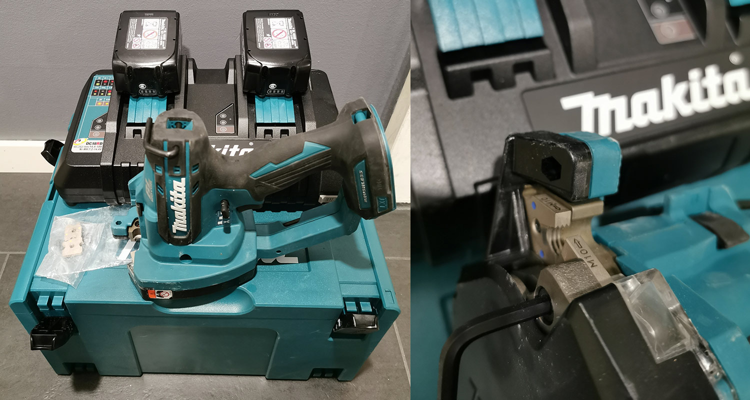 Makitan kierretankoleikkuri akkujen kera