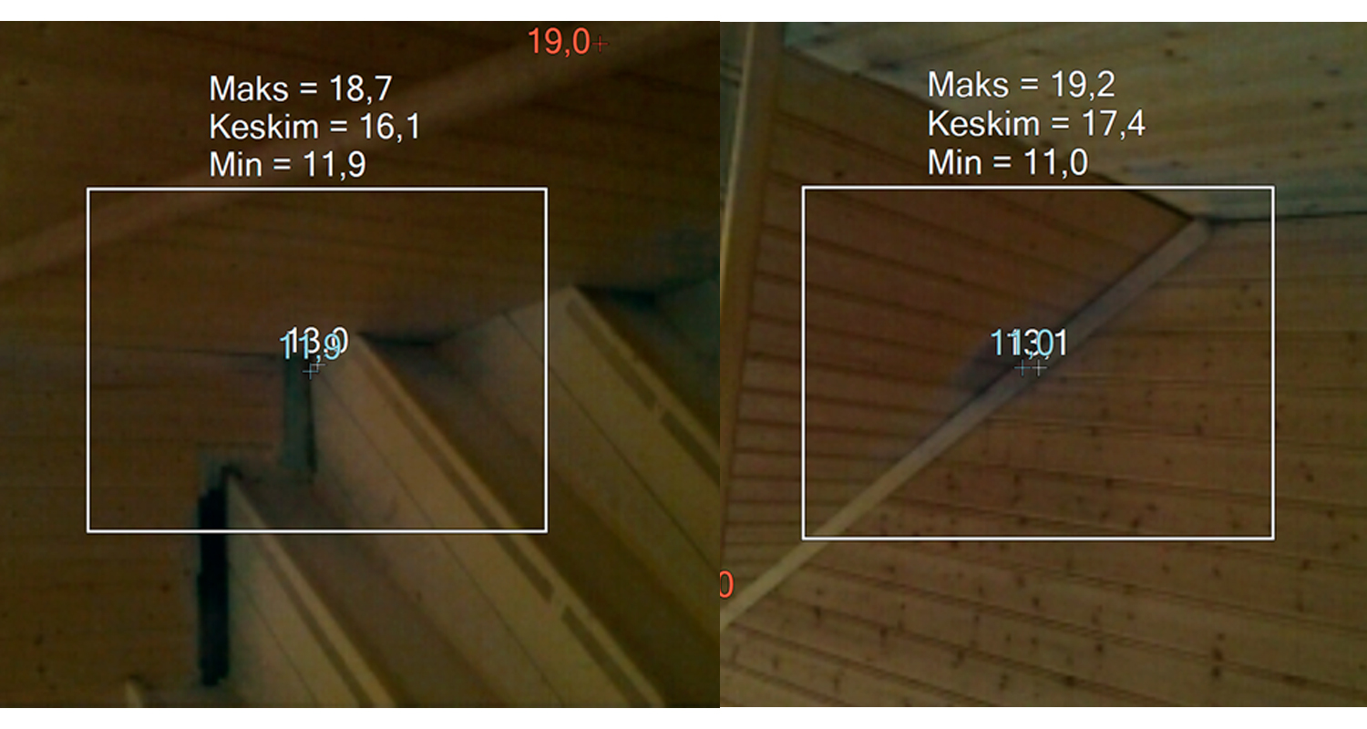 Fluken lämpökamera käytössä portaissa