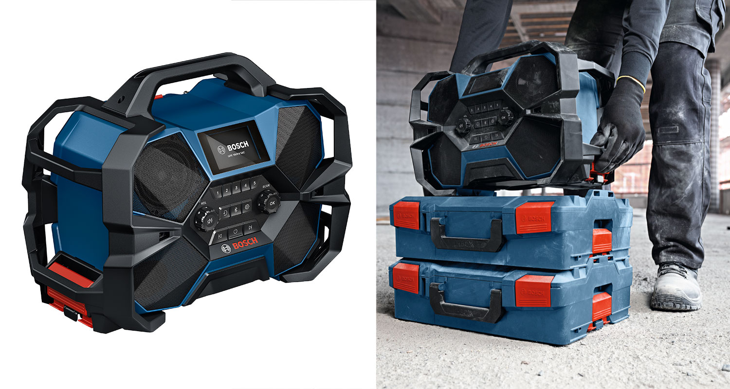 Rakennusalan ammattilaisella testissä akkuradio Bosch GPB 18VH-6 SRC Solo, tuotetta myy K-Rauta.