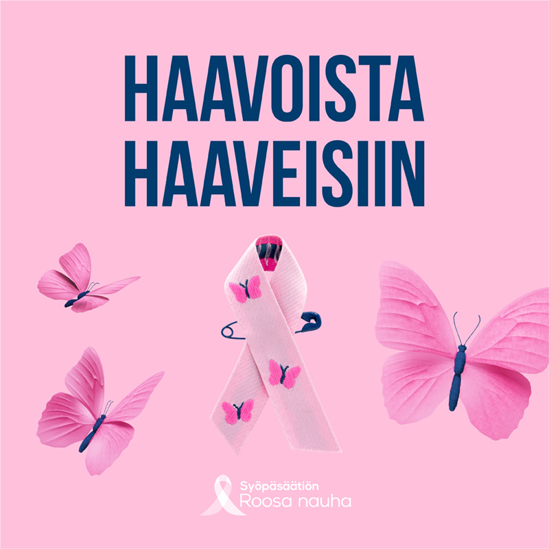 Kuvassa vuoden 2026 Roosa nauha.