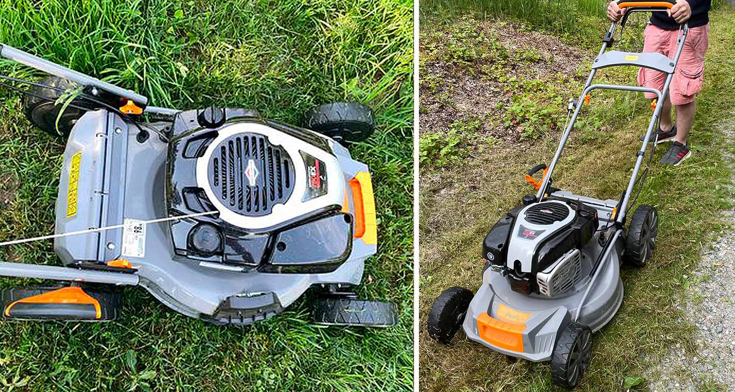 Testissä pihamaan ruohon leikkauksessa ruohonleikkuri PROF 53SHL-K B&S750EX, tuote on myynnissä K-Raudassa.
