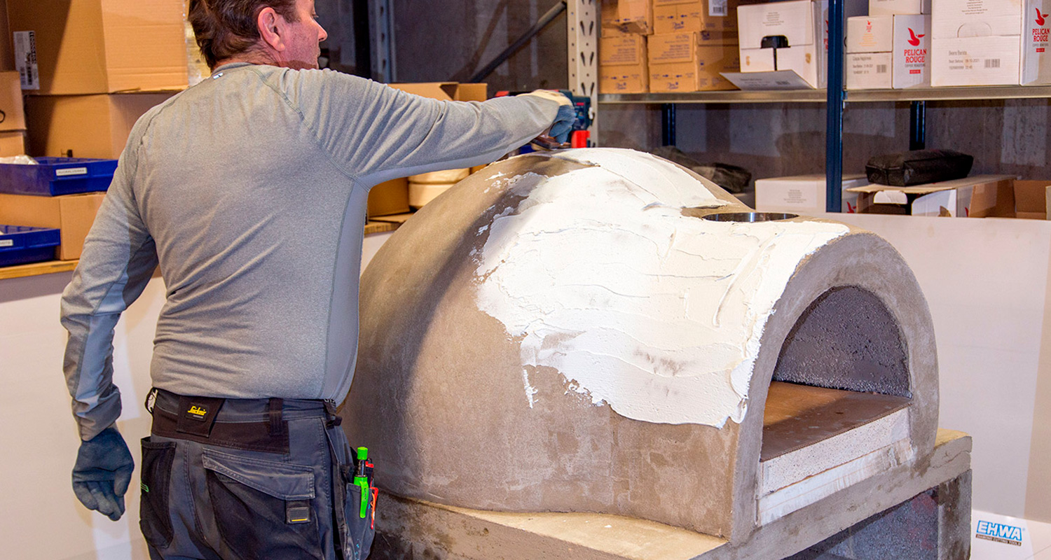 Pizzauunin teon työvaihe 16 A