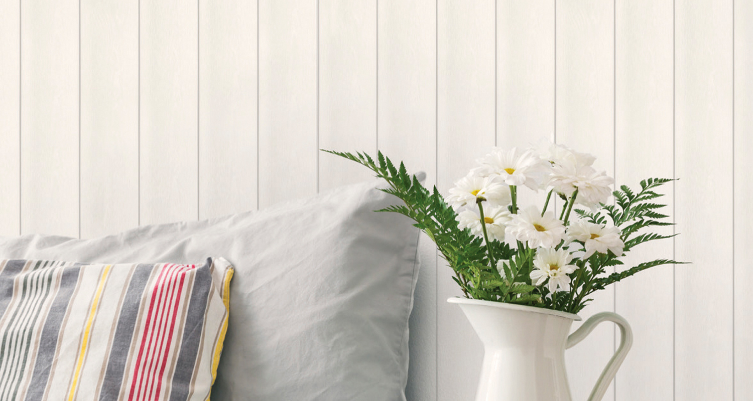 Sisustuspaneeli Cello 13x120x2370 STV mänty OM valkoinen harjattu päätypontattu