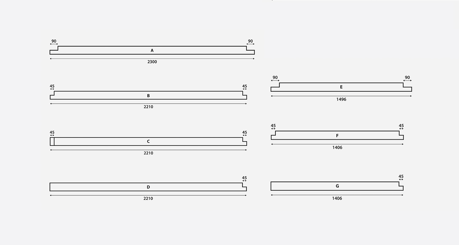 Juoksupergolan rungon mitat