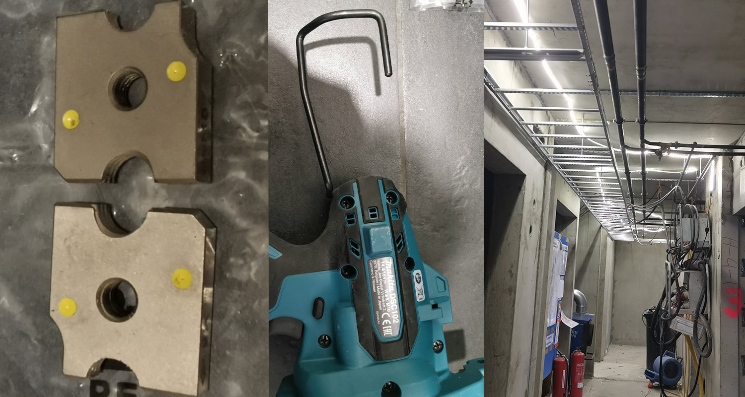 Kätevä ripustuskoukku Makitan kierretankoleikkurissa