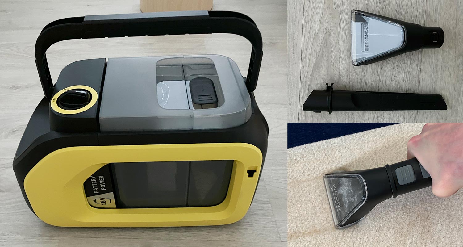 Testissä Kärcher-akkutekstiilipesuri SE 3-18 V