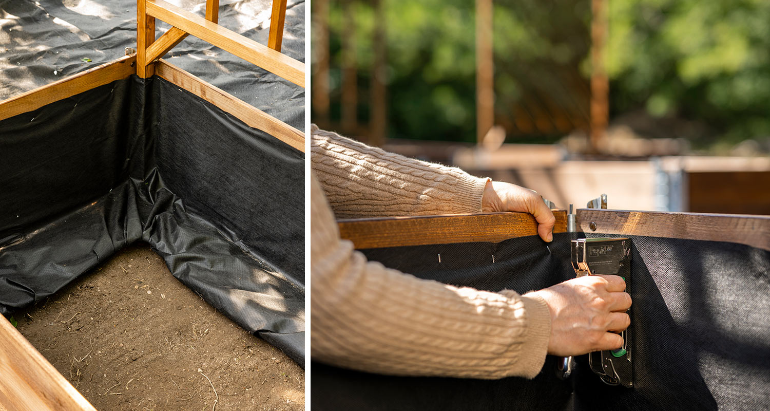 Lavakaulukseen muovisuojan laitto