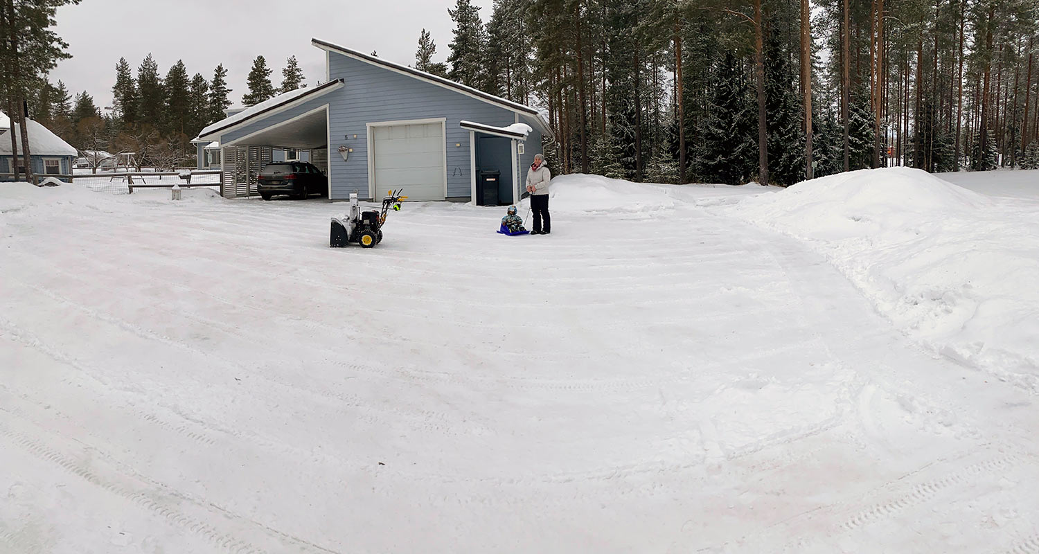 Pihamaa FXA-lumilingon käytön jälkeen