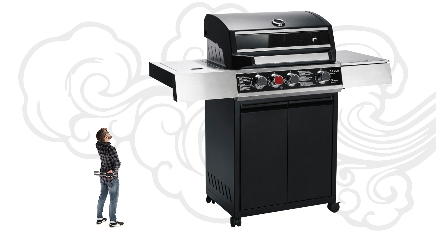 Cello Family 3i -kaasugrilli K-Raudasta