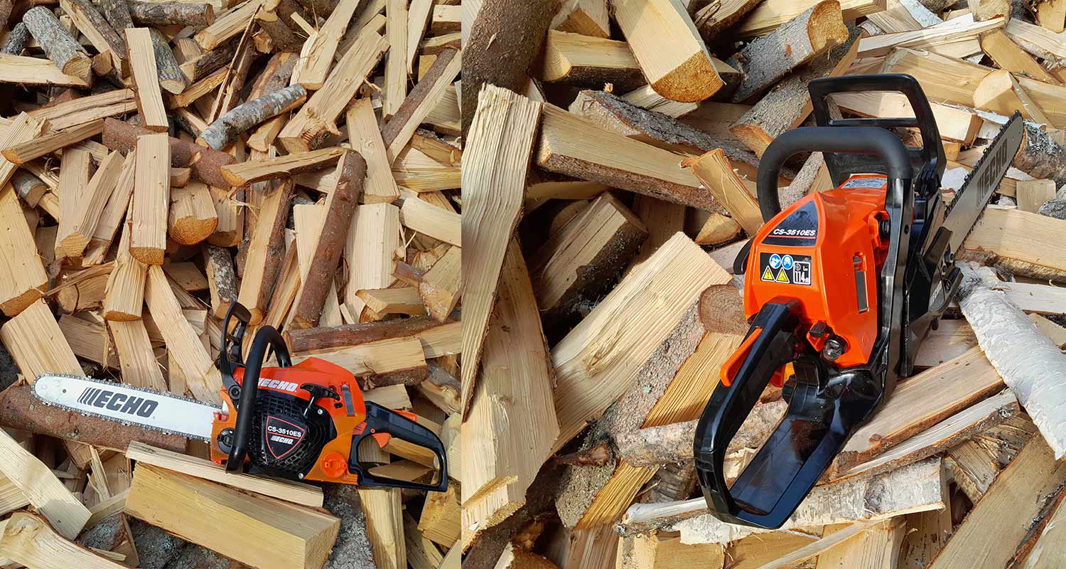 Polttopuiden teko Echon moottorisahalla