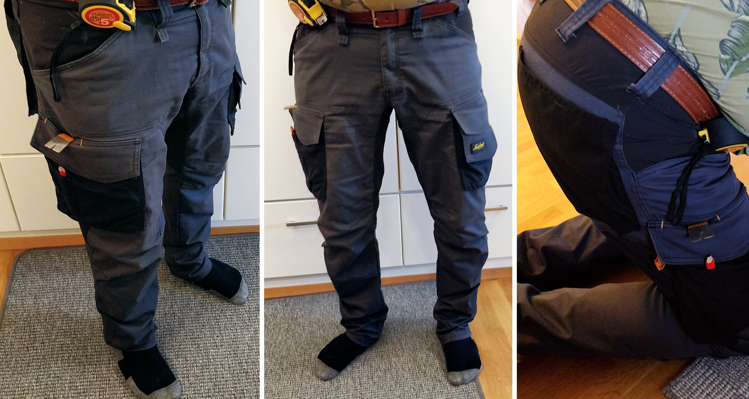 Snickersin stretch-housut reisitaskuilla, myynnissä K-Raudassa