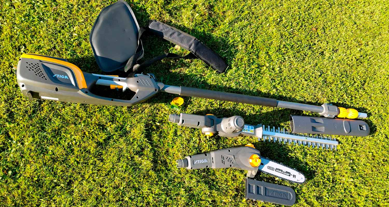 Kuvassa näkyy akkumonitoimityökalu Stiga MT 500E Kit