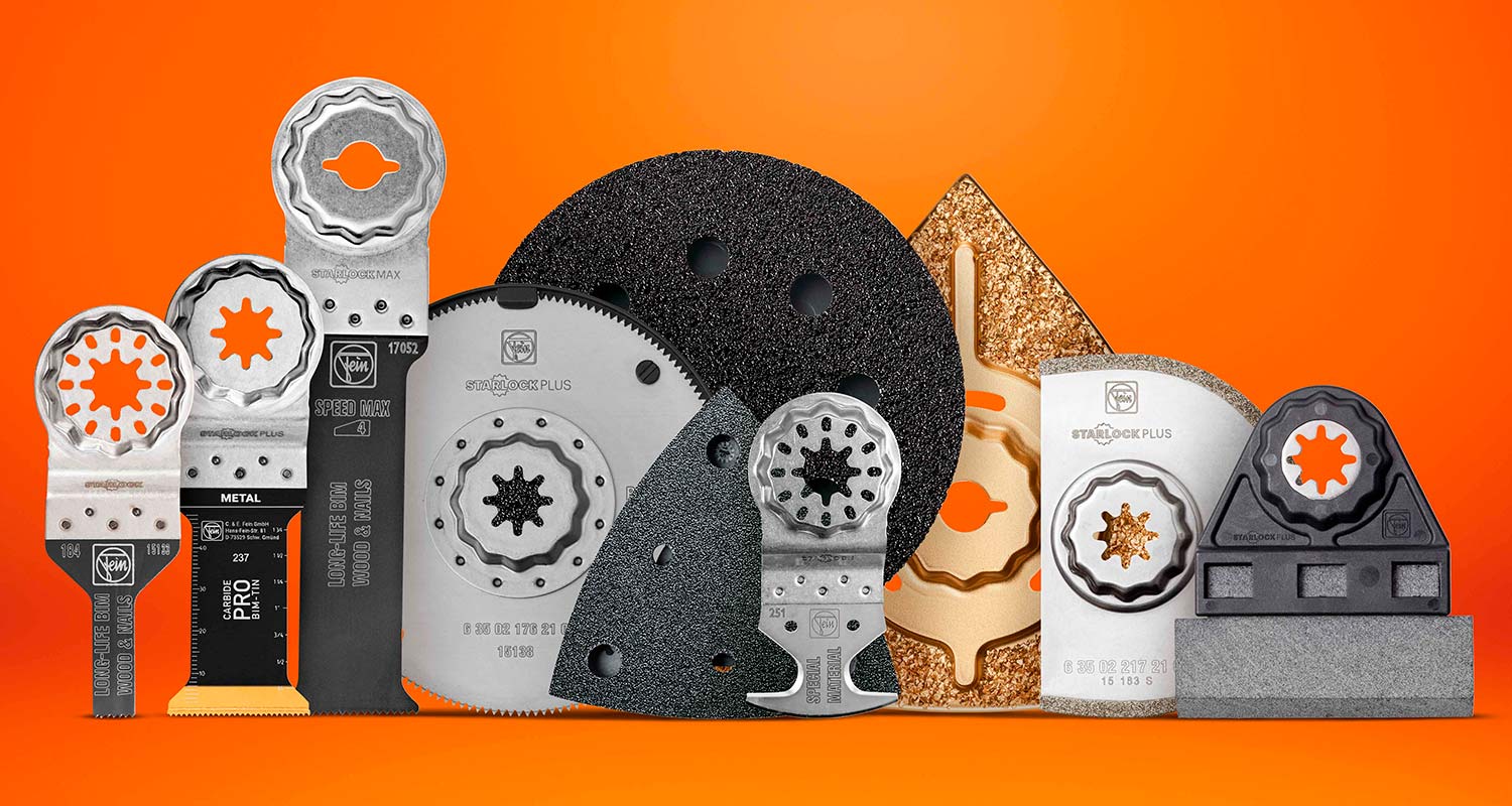 Erilaisia Fein-monitoimikoneen teriä K-Raudasta