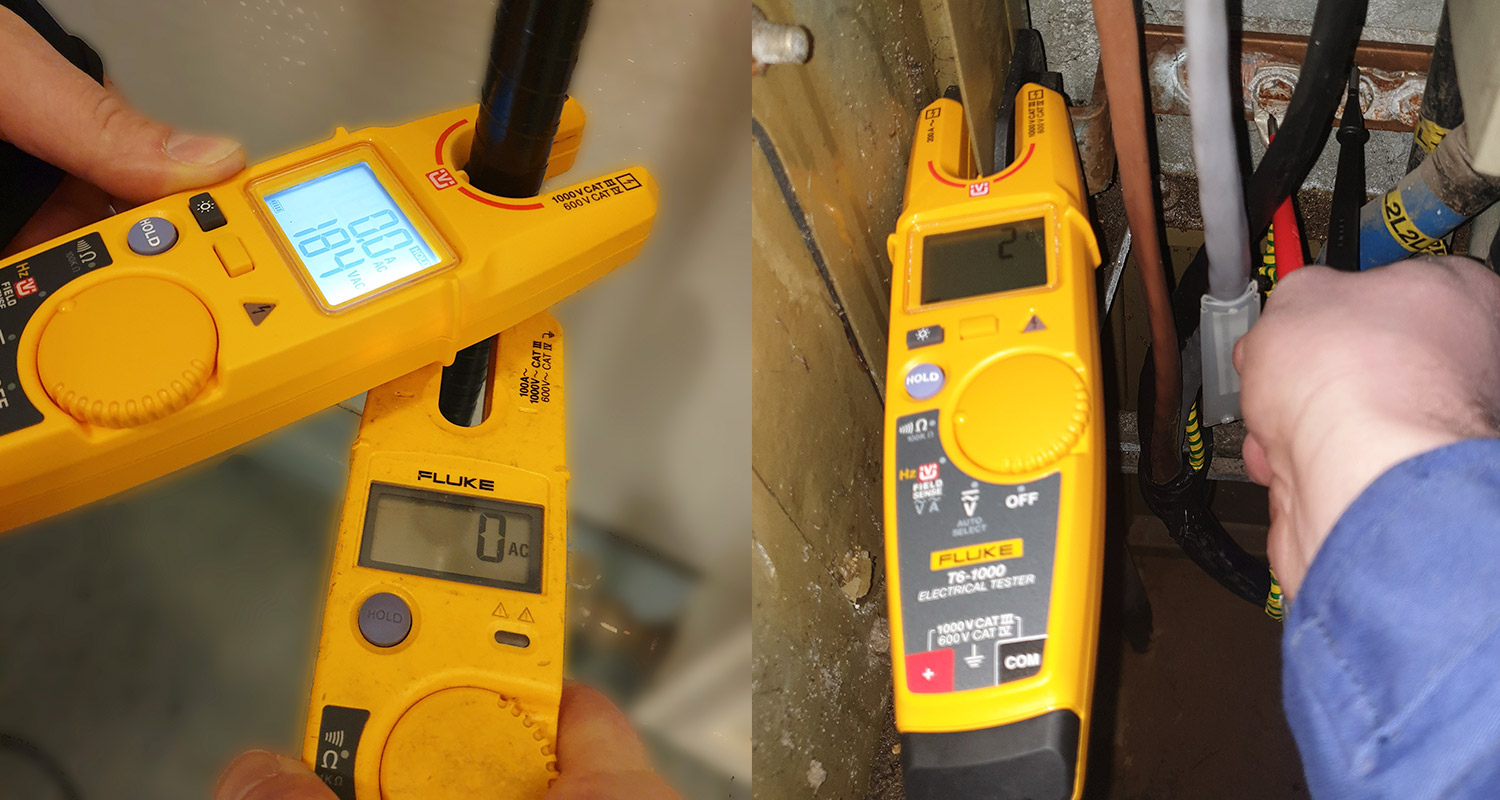 Fluke virtapihtimittari ammattilaisen testissä mittarilukemat