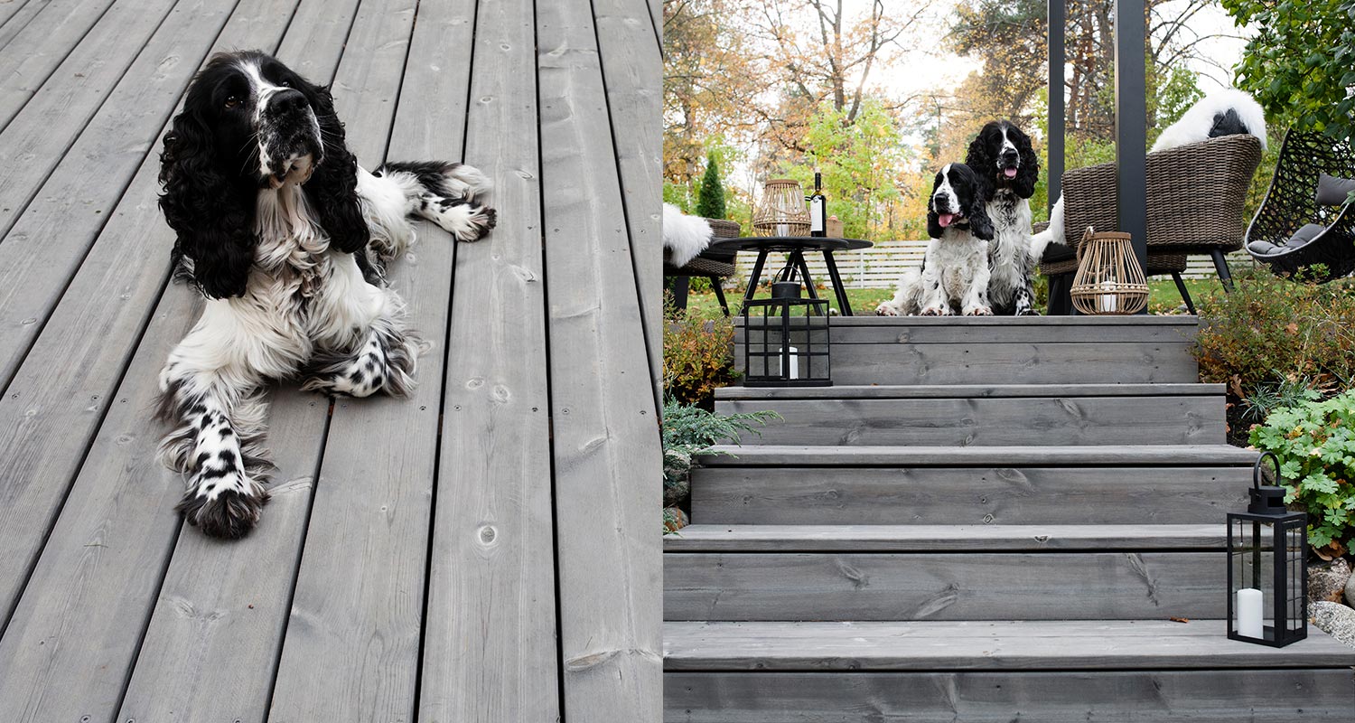 Cellon harmaa kestopuu terassilauta K-Raudasta