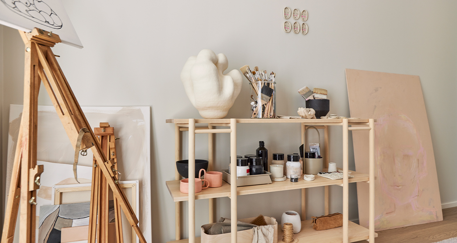 Skandinaavinen sisustus toteutettuna K-Raudan Ainoakoti Fiksu -kotiin Asuntomessuilla.