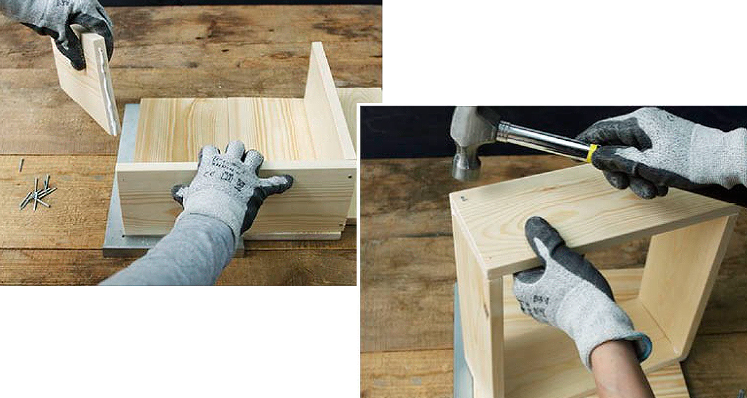 Luminen kukkalaatikko, työvaiheet 3 ja 4