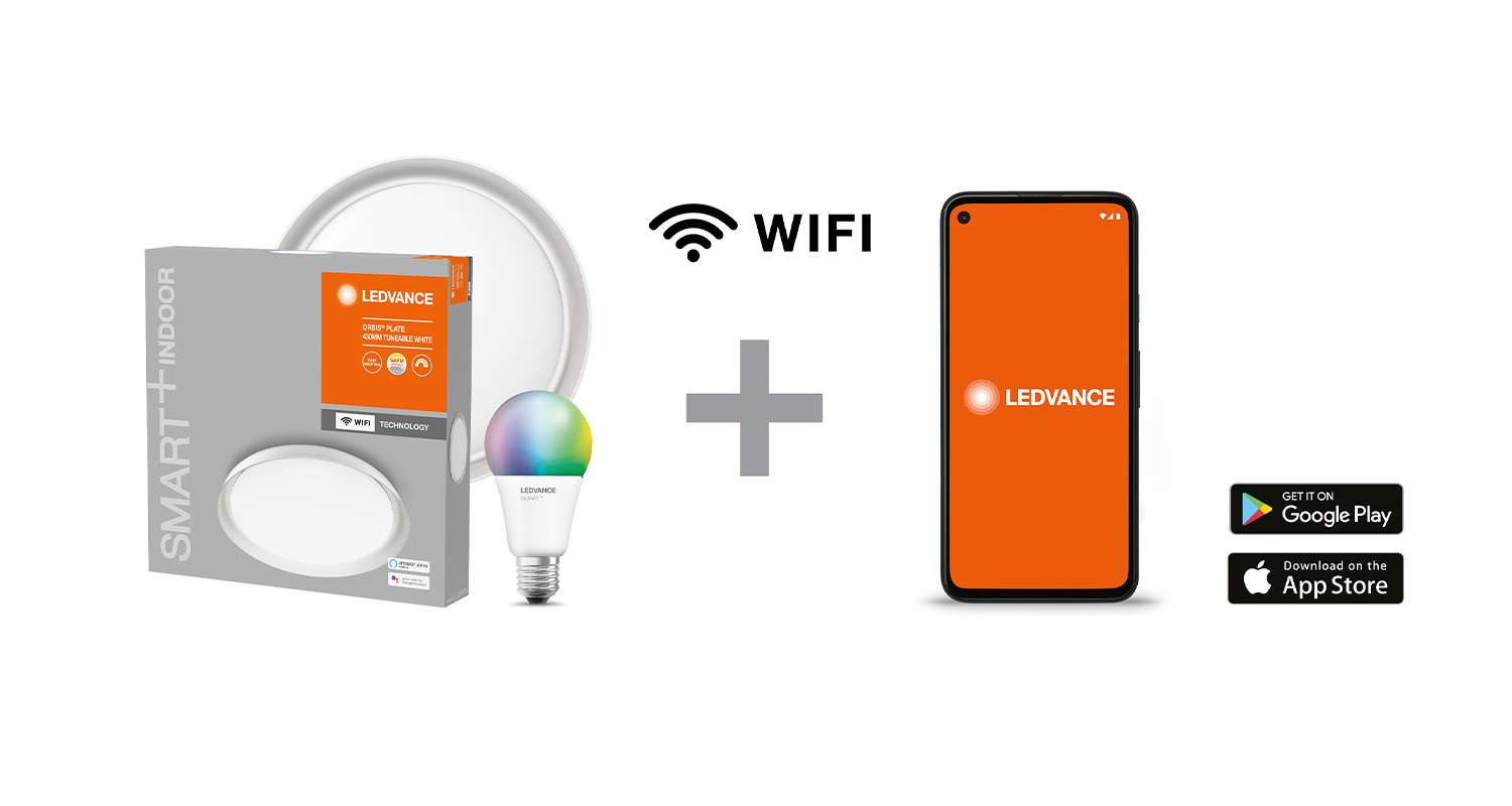 LEDVANCE SMART+ WiFi -tuotteita, joiden avulla toteutettu kodin älyvalaistus.