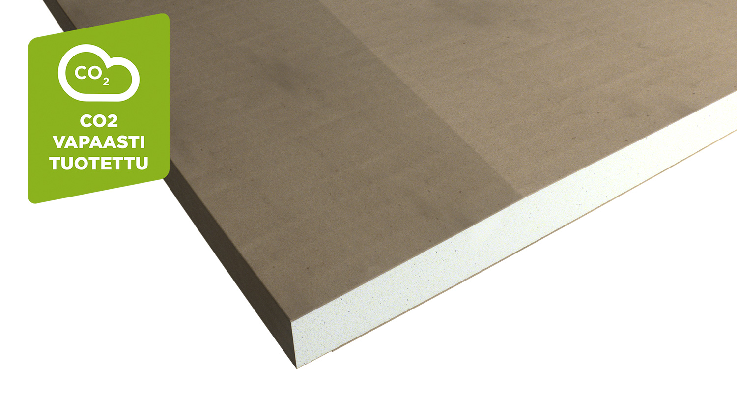 Kuvassa Gyproc-rakennuslevy, tuote K-Raudasta