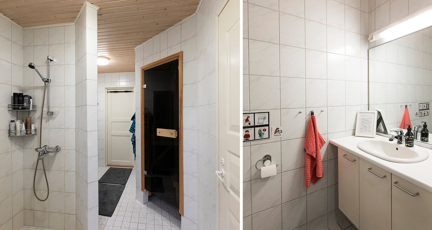 Vanhat pesutilat ennen remonttia