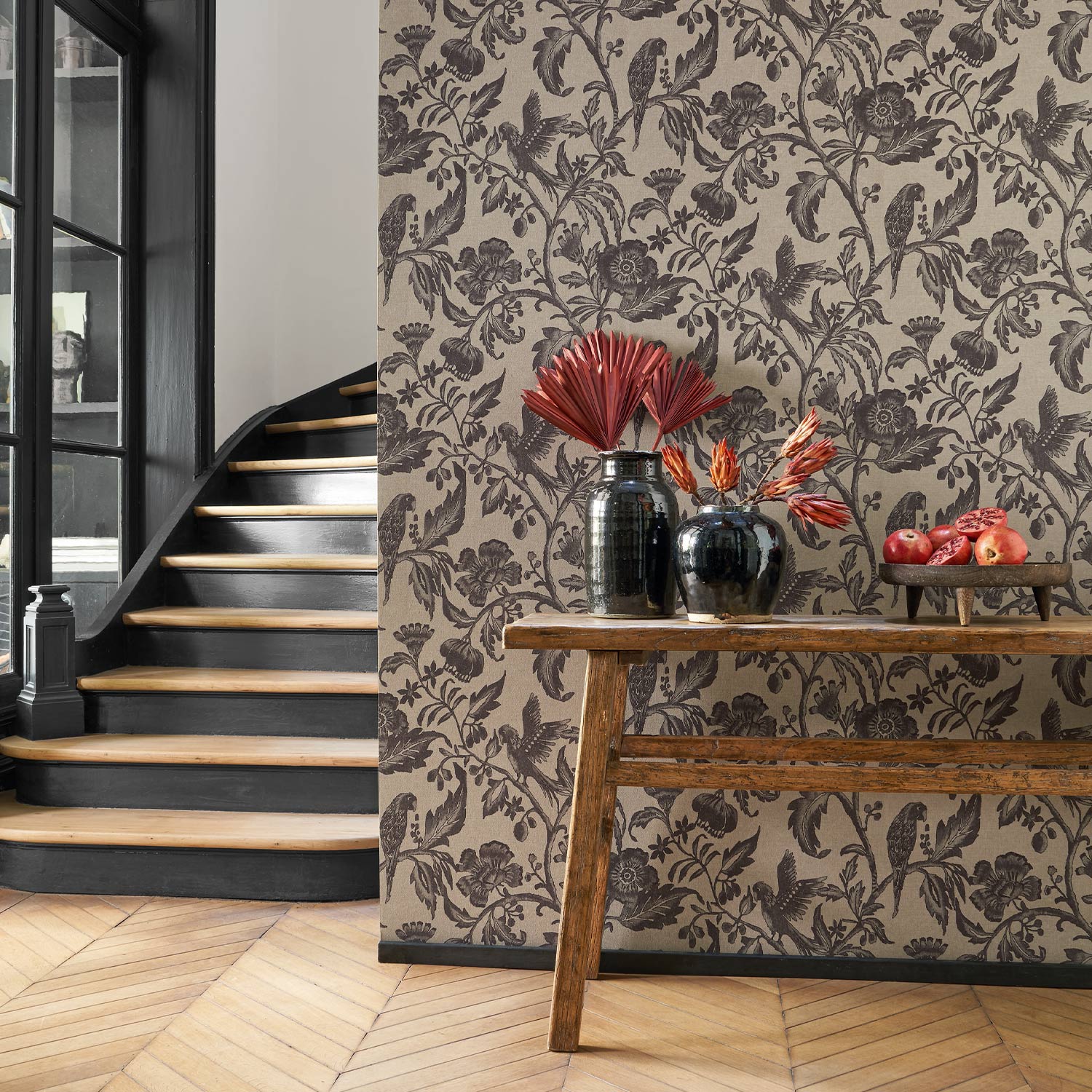 Tapettitrendit 2024: Kuvassa tapetti Casadeco Bali 88169700 10,05m vinyyli/kuitu