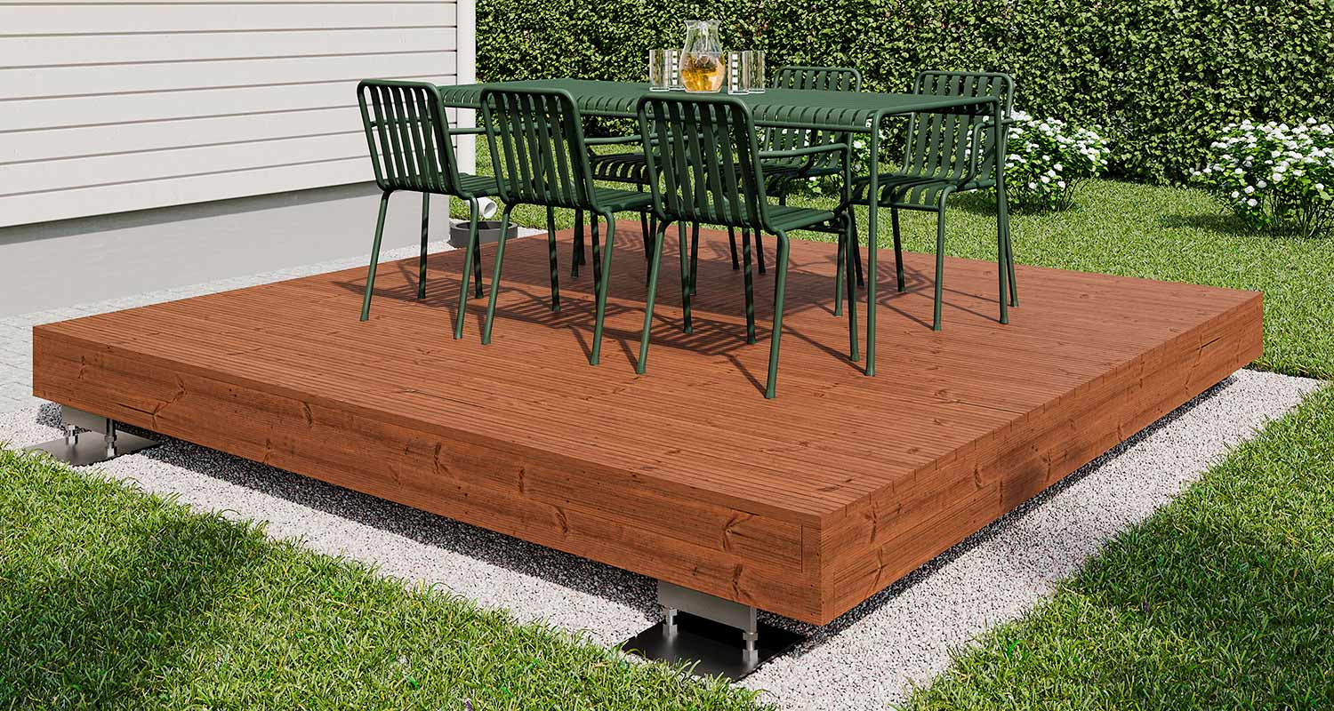 Cello-valmisterassi valmiina pihamaalla