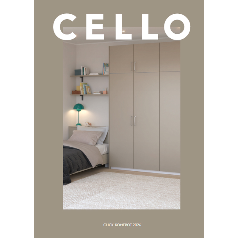 Cello Click -komerot 2026 -esitteen kansi