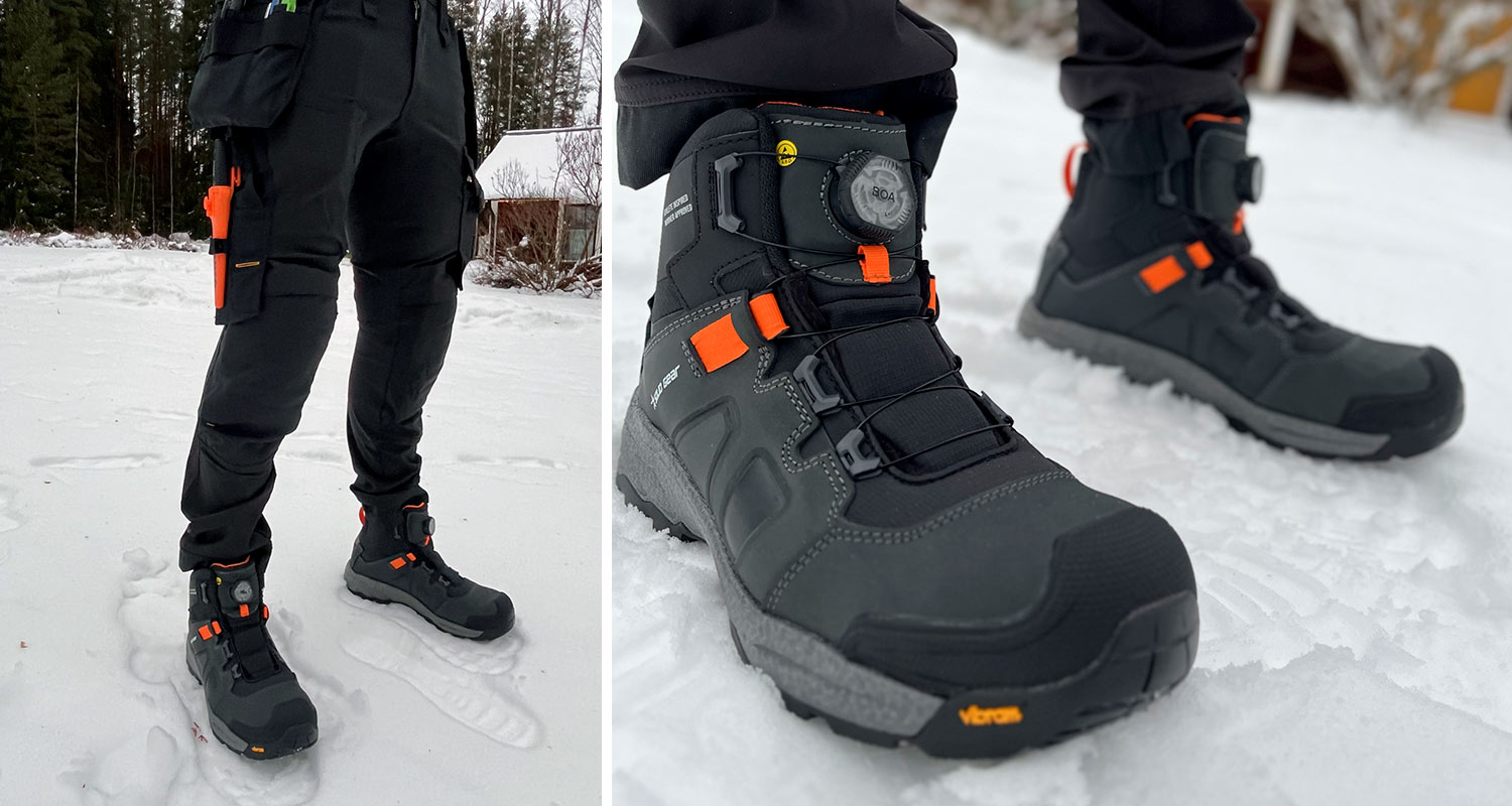 Kuvassa turvakengät SG80014 Vapor 3 Mid, jotka K-Raudan valikoimista.