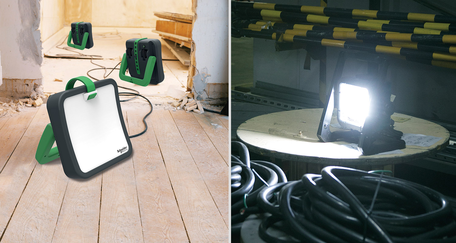 Ledi-työmaavalaisimet työmaalla