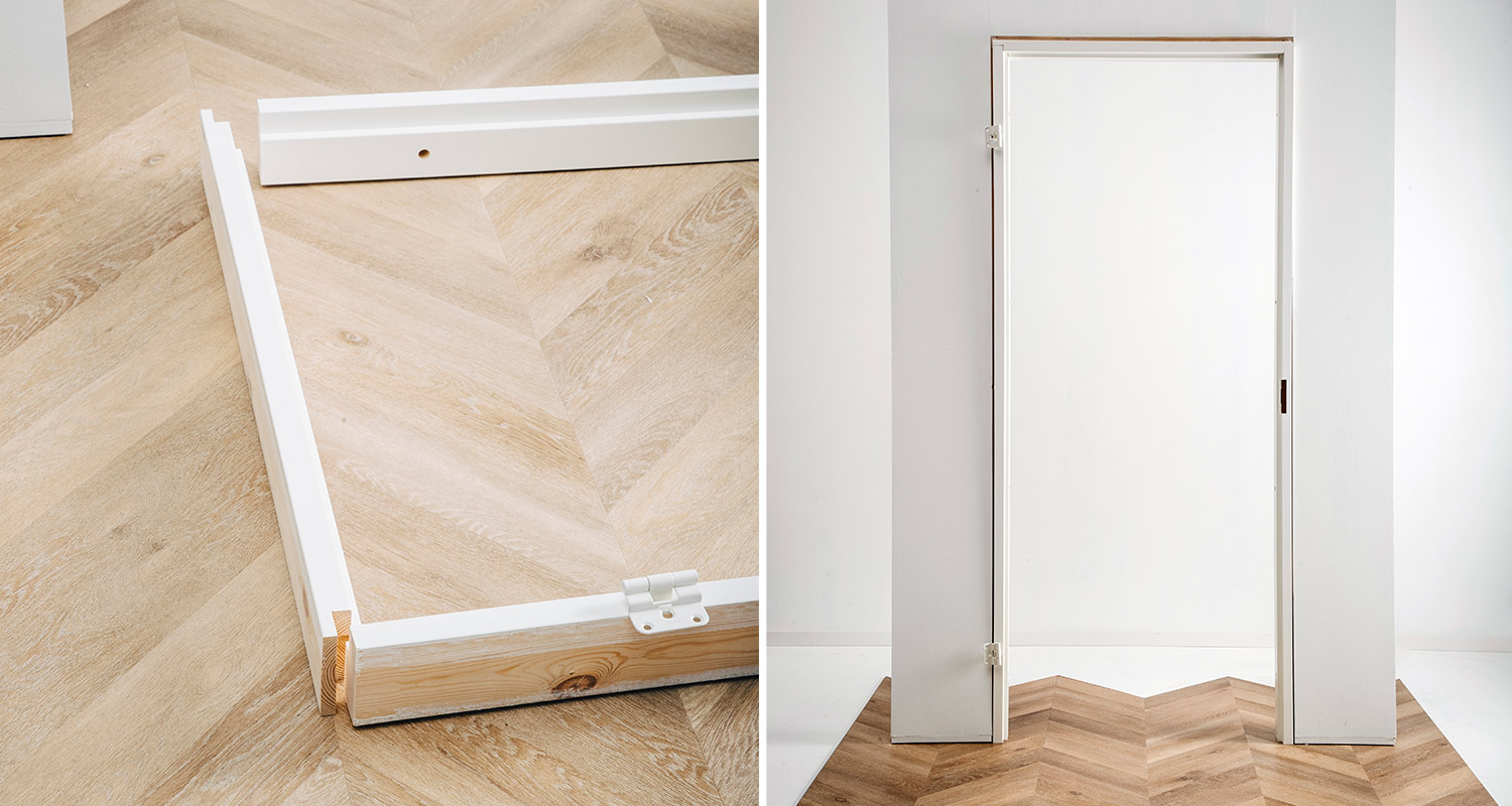 Välioven karmin kasaaminen