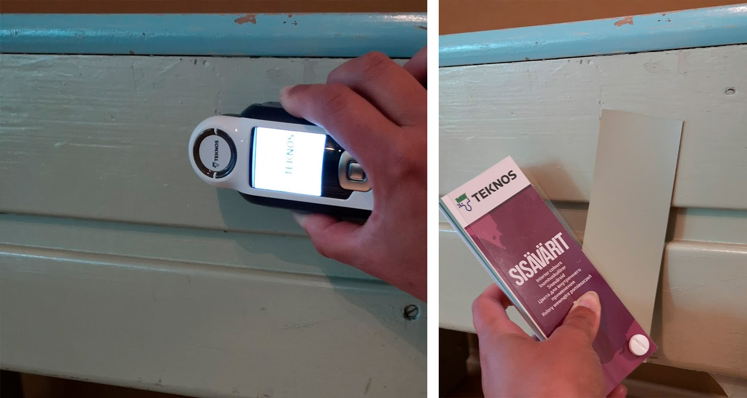 Värimittari auttaa maalisävyn löytymisessä.