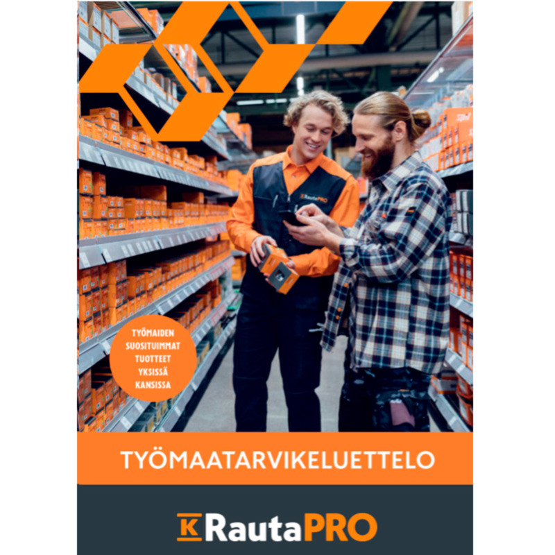 Työmaatarvikeluettelo 2024