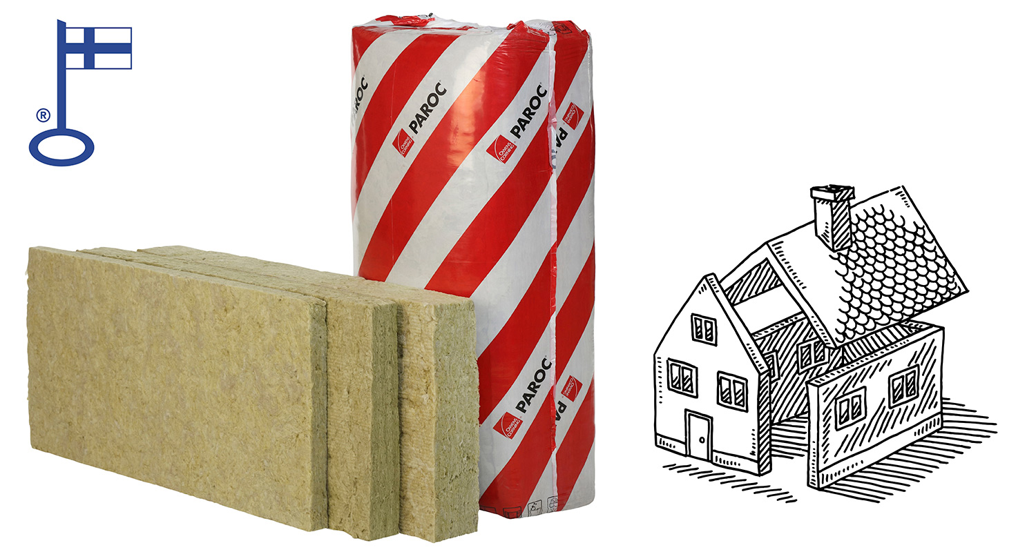 Lisäeristämiseen soveltuva Paroc yleiseristelevy K-Raudasta.